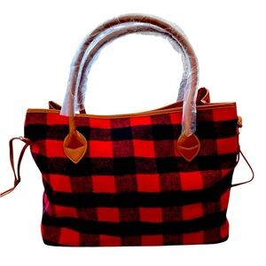 Red Buffalo Plaid Tote NWT